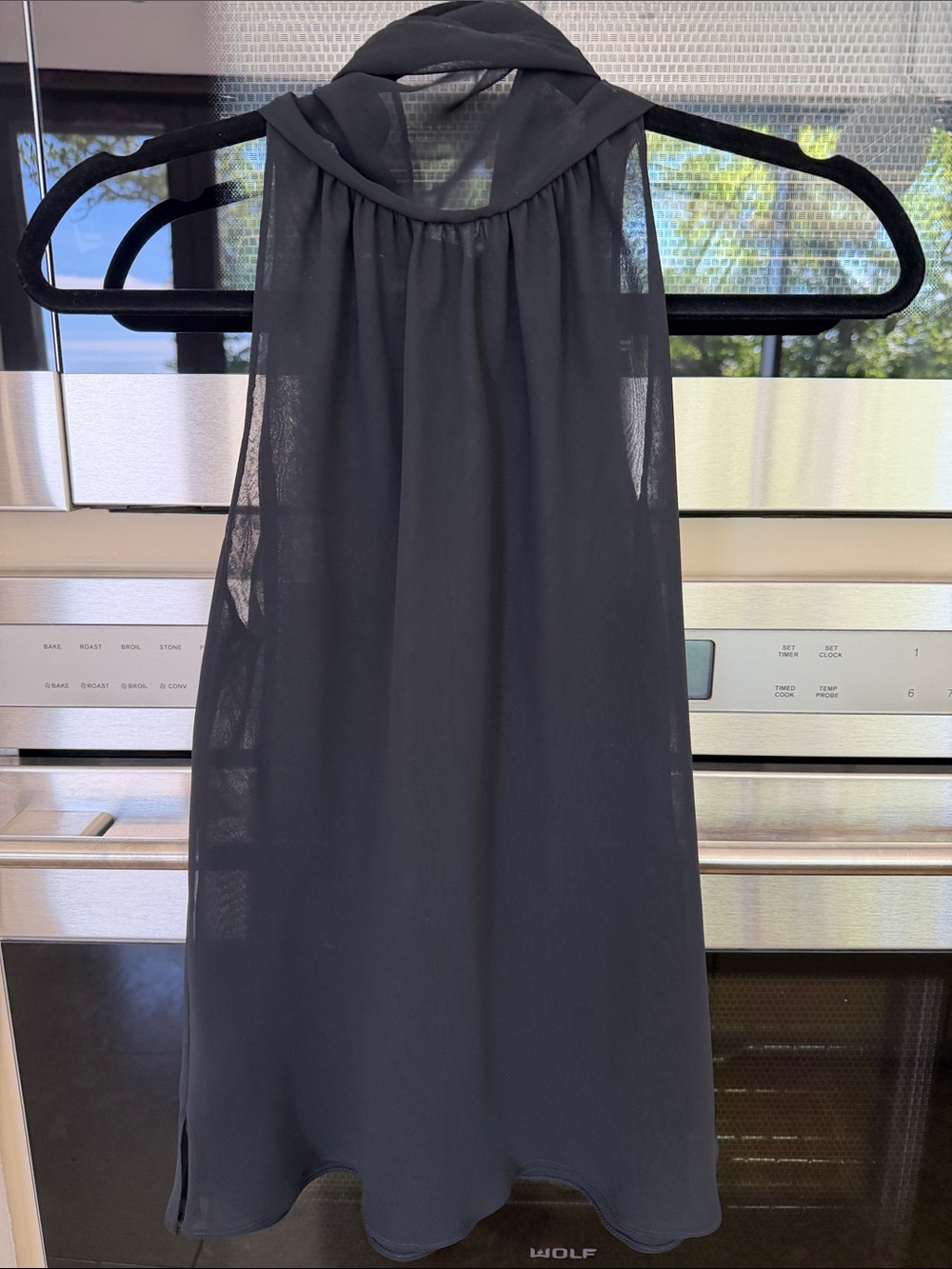La Perla Sheer Halter-Neck Blouse in Black